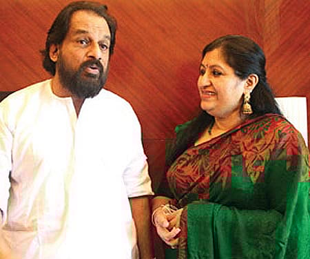 KJ Yesudas and Prabha.