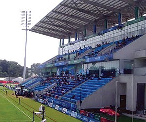 The Rugby Stadium, Delhi University, built for the CWG