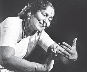 Balasaraswati on stage (File photo)