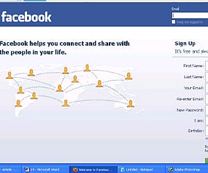 A screenshot of facebook wesite