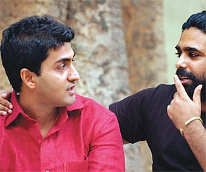 Actor Harish Raj and director Swaroop Kanchi