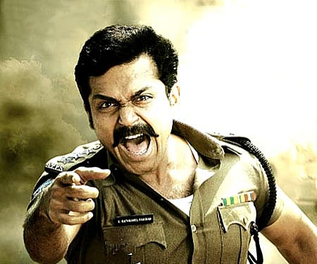 The poster of 'Siruthai' starring Karthi in the lead.