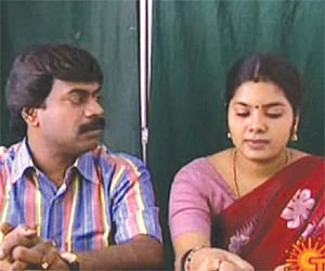 Stills from serials (clockwise from top): Athipookal, Mahaan, Ilavarasi and Metti Oli