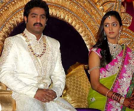 Jr NTR's with Lakshmi Pranathi at their wedding reception: EPS