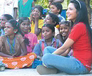 Priya Anand supports child education