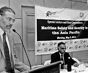 SAFE SEAS: US Consul General Andrew T Simkin speaking during a meeting on maritime safety and security in the Asia Pacific region in Chennai on Monday