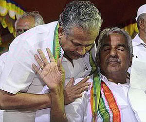 Chief Minister Oommen Chandy with IUML leader E T Mohammed Basheer MP. (File Photo, EPS)