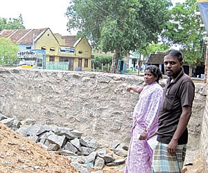 The ‘untouchability wall’ constructed between Dalit and Saliyar quarters at the W Pudupatti village in Virudhunagar district