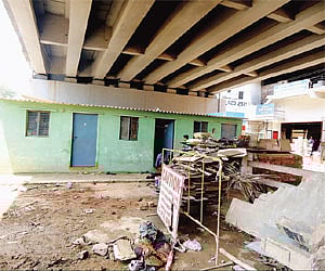 The residents here have been living under the flyover for almost a year.