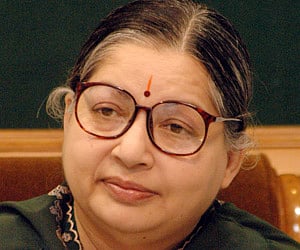J Jayalalithaa sworn in as the new Chief Minister of Tamil Nadu. (File photo: EPS)