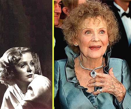 Left: Gloria Stuart in 1937 (Pic: Wikimedia Commons), Right: The actress at the 1998 Academy Awards (AP Photo/Chris Pizzello, File).
