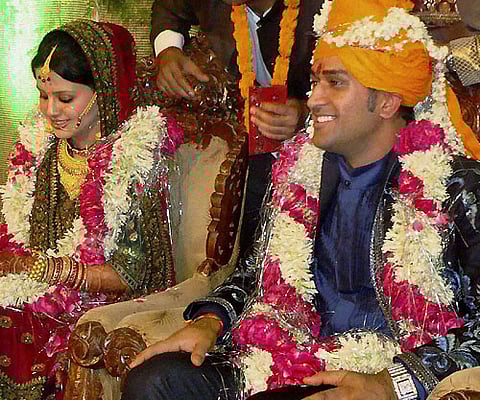 MS Dhoni-Sakshi: Wedding pics