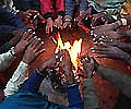 Cold weather grips northern India