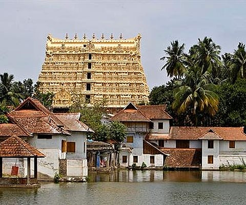 The 16th-century Sree Padmanabhaswamy Temple is seen in Thiruvananthapuram. (AP)