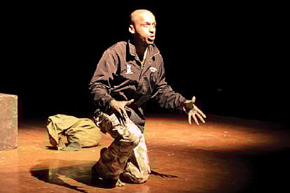 Mathivanan Rajendran, in The Flowers that won him the Best Actor (runner-up) in the Short + Sweet Festival 2012.