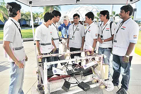 City boys moonwalk at NASA