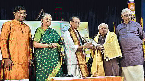 Mridangam artiste T K Murthy honoured