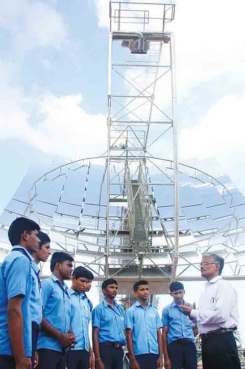 Ramakrishna home makes food when the sun shines