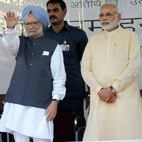 PM, Modi share stage, battle over Sardar Patel