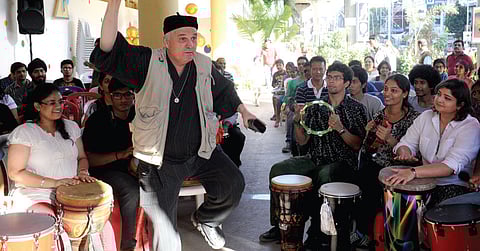 Dancing to the drums