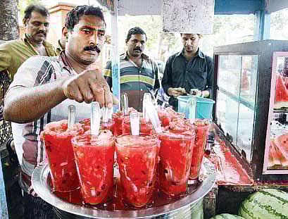 In which folks partake a sip with relish