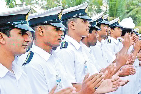 Maritime students in choppy waters