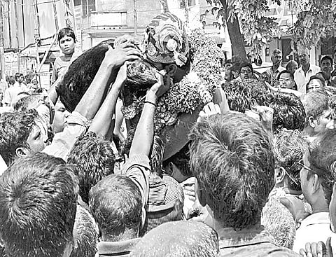 Unique lamb sacrifice ritual draws thousands of devotees