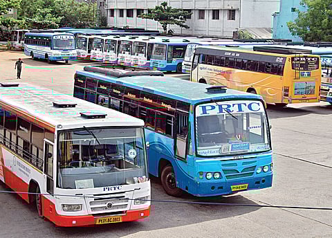 PRTC buses off roads as employees start indefinite strike over privileges