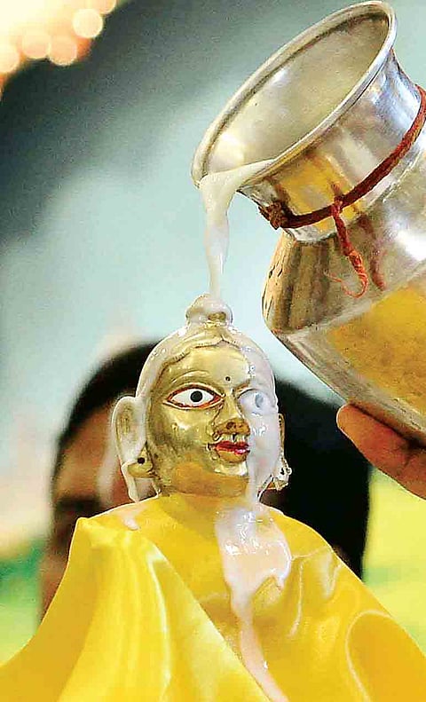 Pujas and Bhajans mark Nandotsav celebrations