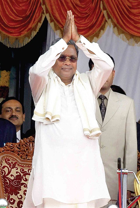 Hand is in Siddaramaiah's hands in 2014
