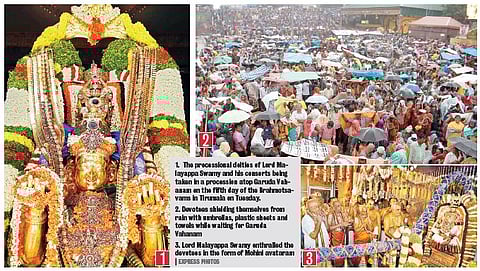 Over 4 Lakh Witness Garuda Vahana Seva