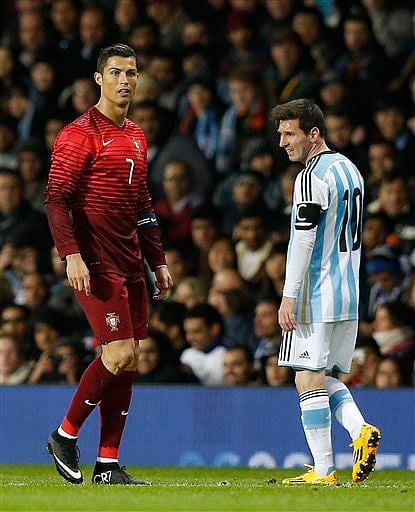 Messi and Ronaldo lasts just 45 minutes in the game as Portgual beat the South Americans 1-0 in Euro qualifier.