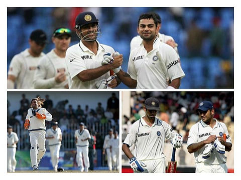 MS Dhoni takes India to No 1 in Tests for the first time, courtesy the team's huge win over Sri Lanka at the Brabourne Stadium. PTI/AP/Reuters