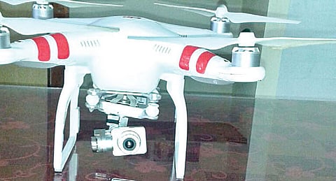 Remote-Controlled Quadcopter With Camera Triggers Panic