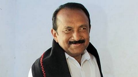 In this file photo, MDMK chief Vaiko poses for picture. (File)