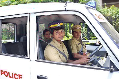 First 'She' Police Driver Shifts to Top Gear