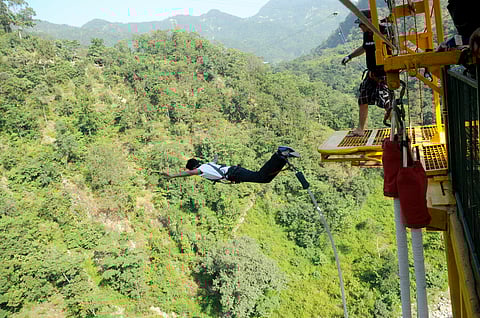 At Rishikesh, Bungee Jumping With a Twist