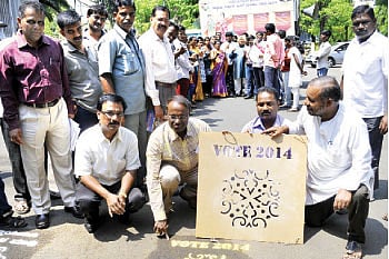 Rangoli to Remind You to Vote