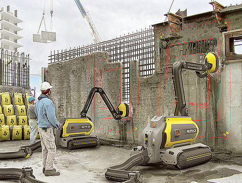 Concrete-eating robot recycles