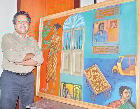 Adding loud colours to his mute world 