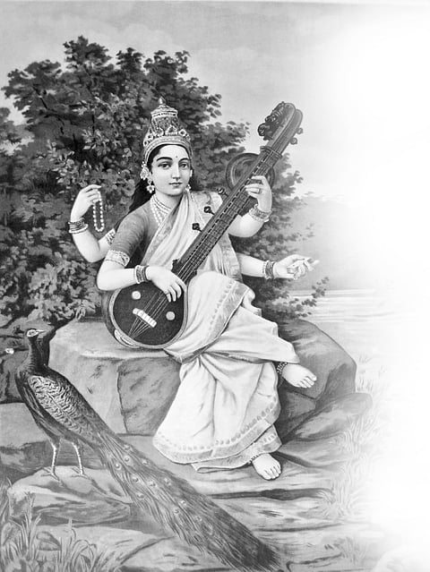 Maa Saraswati Bestows on Us the Knowledge of Vedas