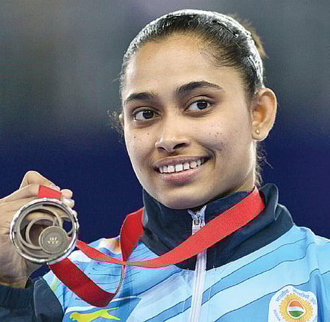 Dipa Somersaults and Makes a Perfect Landing