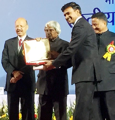 CV Anand Receives National Award for Best Poll Practices