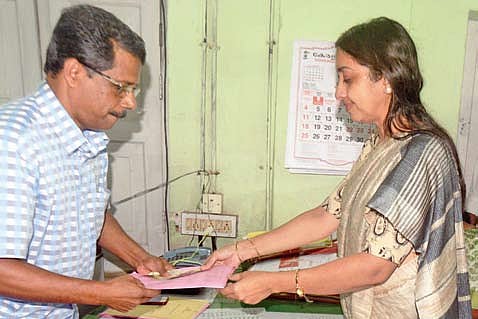 LDF Candidates File Nomination Papers for LSG Polls