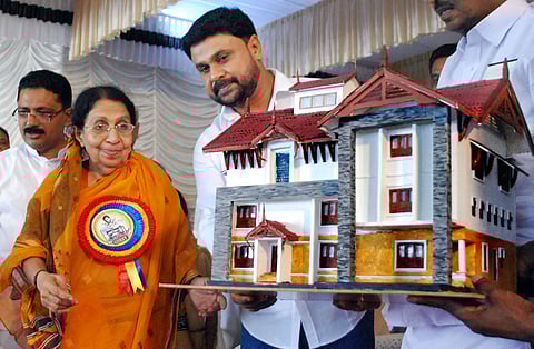 Dileep Lays Stone for Seva Mandir