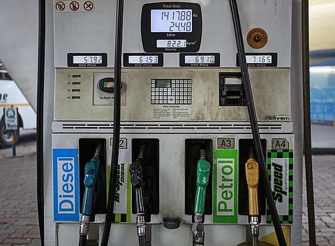 Fuel pumps are seen at a Bharat Petroleum gas station in Mumbai January 12, 2015. | Reuters
