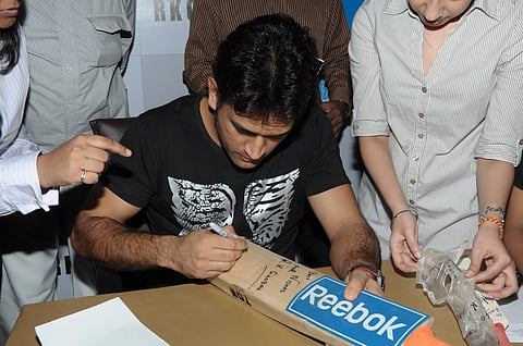 Dhoni's World Cup-winning Bat on Display