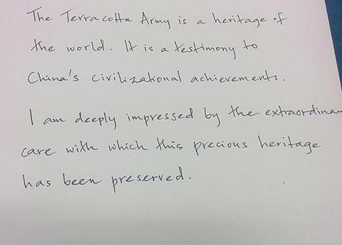 Modi's Handwriting Takes a Hit Between His Visit in Seychelles and China