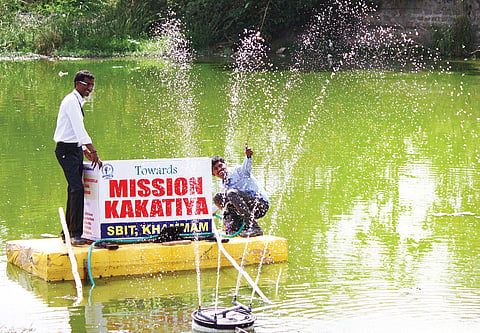 Students Design Fountain of Hope for Telangana Tanks
