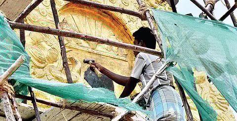 A Golden Makeover For Ancient Temple